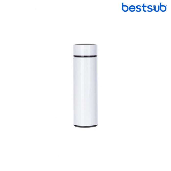 Termos inteligent pentru sublimare din oțel inoxidabil 16oz/450ml cu afișaj de temperatură (alb)