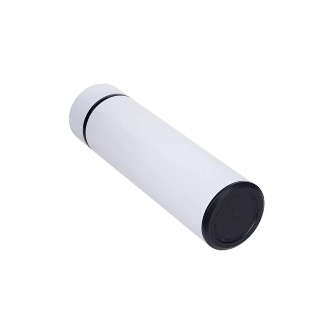 Termos inteligent pentru sublimare din oțel inoxidabil 16oz/450ml cu afișaj de temperatură (alb)