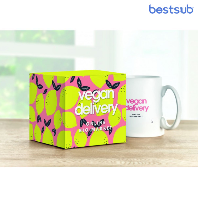 Коробка подарочная для кружки 11oz для сублимационной печати BestSub WFBH15 (10,5cm*10cm*10cm)