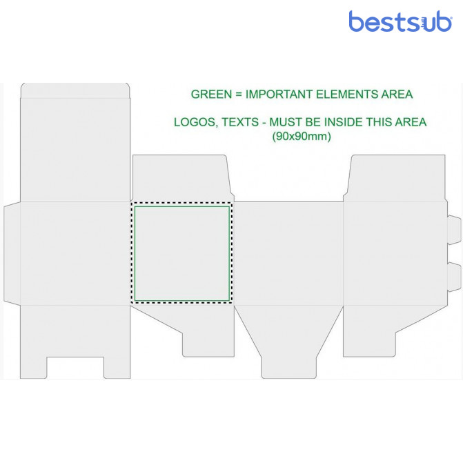 Коробка подарочная для кружки 11oz для сублимационной печати BestSub WFBH15 (10,5cm*10cm*10cm)