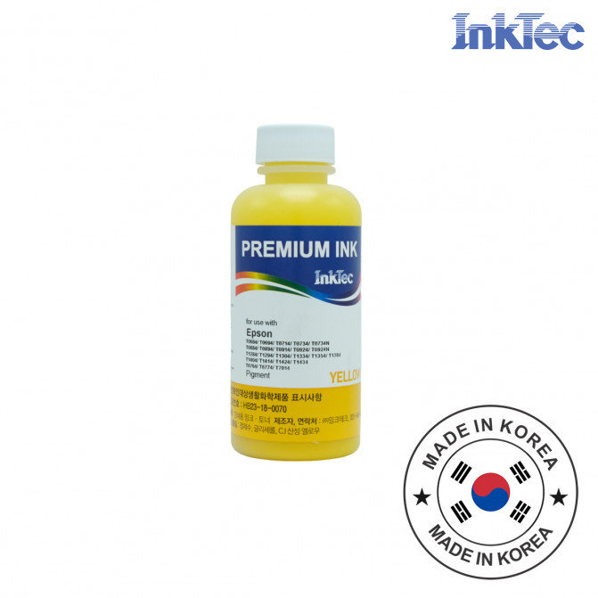 Cerneala InkTec pentru imprimante Epson 100 ml Yellow Pigment E0013-100MY