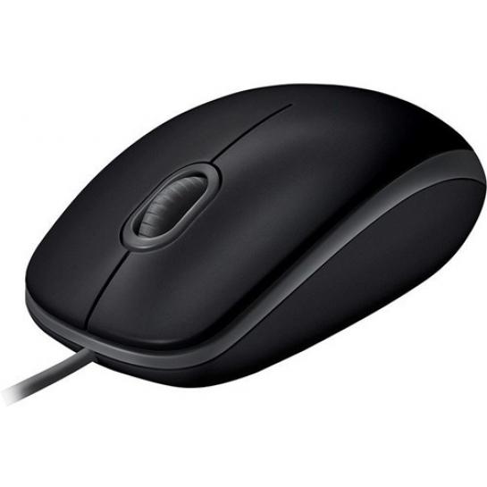 Mouse Logitech B110 Silent, Optical, 1000 dpi, 3 buttons, Ambidextrous, Black, USB