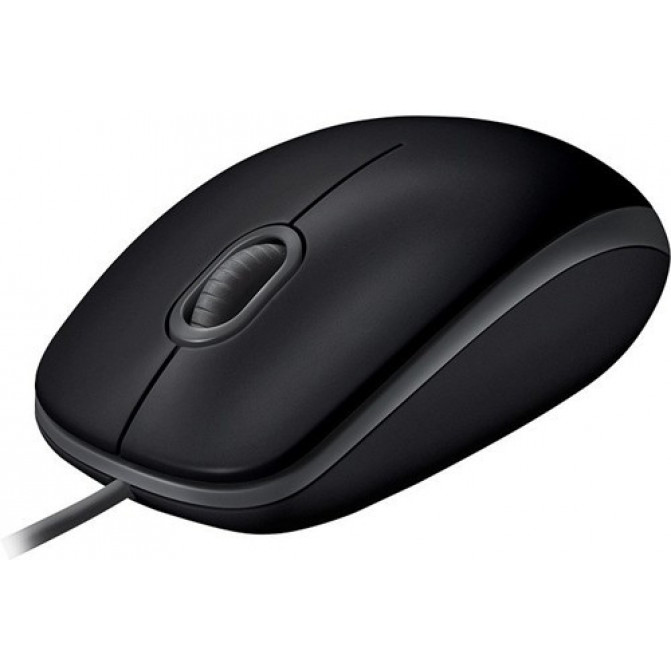 Мышь Logitech B110 Silent, Optical, 1000 dpi, 3 buttons, Ambidextrous, Black, USB
