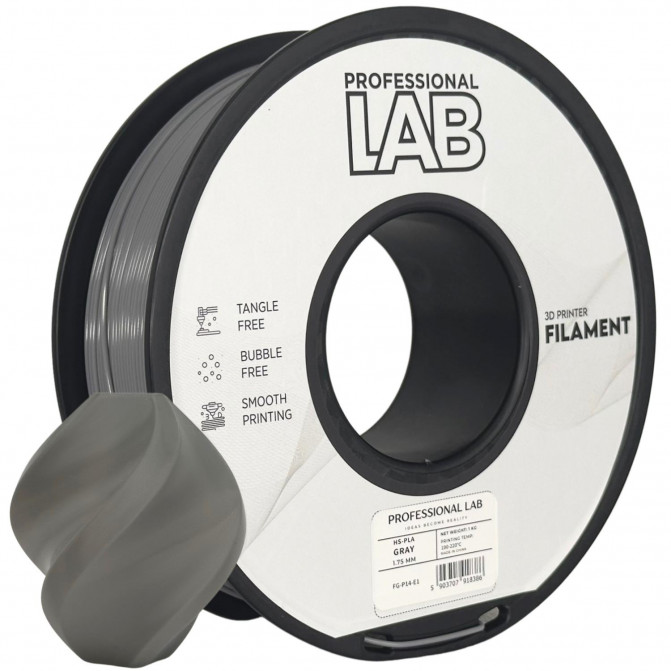 Филамент для 3D-принтера ProfLab FG-P14-E1, HS-PLA, Gray, 1.75 мм, 1кг