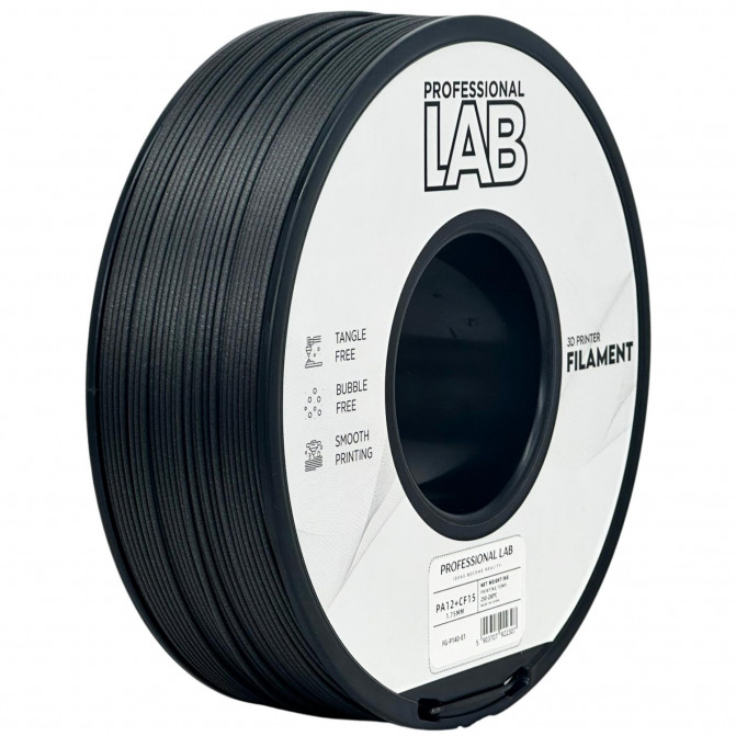 Филамент для 3D-принтера ProfLab FG-P140-E1, PA12+CF15, Black, 1.75 мм, 1кг