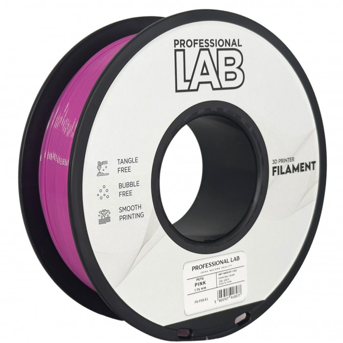Филамент для 3D-принтера ProfLab FG-P33-E1, PETG, Pink, 1.75 мм, 1кг