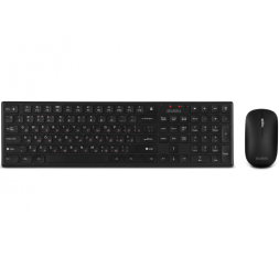 Клавиатура + Мышь Wireless SVEN KB-C2550W, Low profile, Scissors keys, Fn key, Power SW, 1000dpi, 3 buttons, Ambidextrous, 1xAAA/1xAA, EN/RU, Black