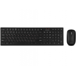 Tastatura + Mouse Wireless SVEN KB-C2550W, Low profile, Scissors keys, Fn key, Power SW, 1000dpi, 3 buttons, Ambidextrous, 1xAAA/1xAA, EN/RU, Black
