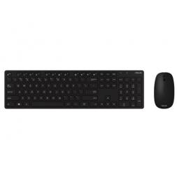 Клавиатура + Мышь Wireless Asus W5000, 13 Fn keys, Ultra thin, Metal-like finish, Silent, 800-1600dpi, 3 buttons, 1xAA/2xAAA, 2.4Ghz, EN/RU, Black