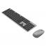 Tastatura + Mouse Wireless Asus W5000, 13 Fn keys, Ultra thin, Metal-like finish, Silent, 800-1600dpi, 3 buttons, 1xAA/2xAAA, 2.4Ghz, EN/RU, Grey