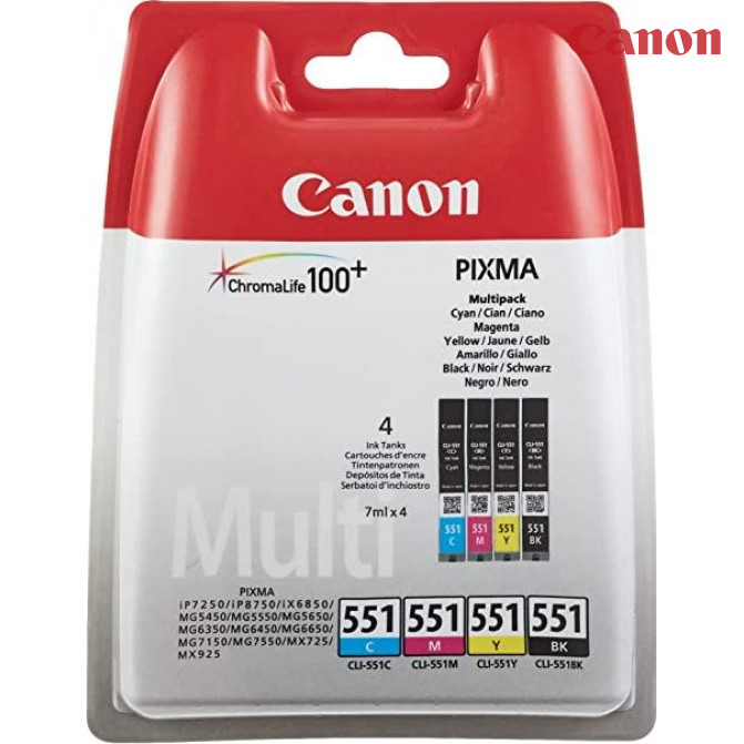 Картридж струйный Canon CLI-551BK/C/M/Y Multipack