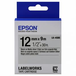 Cartuş Label Epson LK-4SBE Matte Blk/MattSiv 12/9 Original