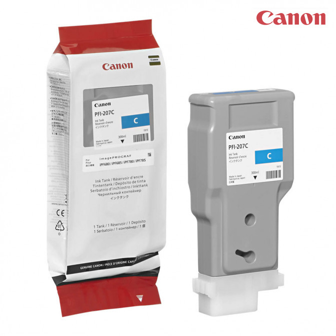 Set cartușe cu jet de cerneală Canon PFi-207 (Bk, C, M, Y, MBk) Original