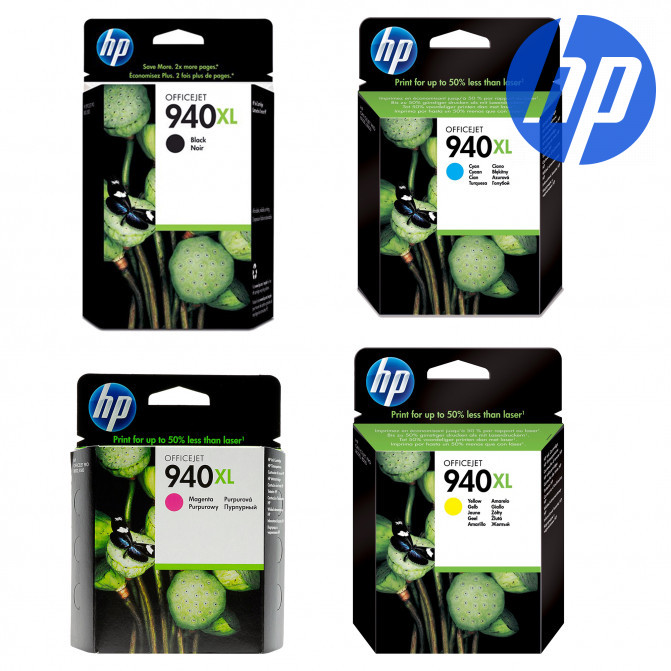 Комплект картриджей HP №940XL (Bk, C, M, Y) Original