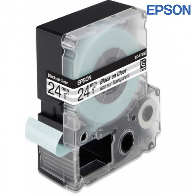 Cartuş Label Epson LC-6TBN9 Clear Blk/Clear 24/9 Original