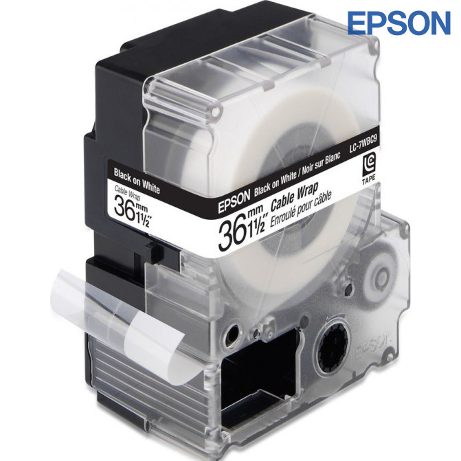 Картридж с лентой Label Epson LC-7WBN9 Black / White / 36/9 original