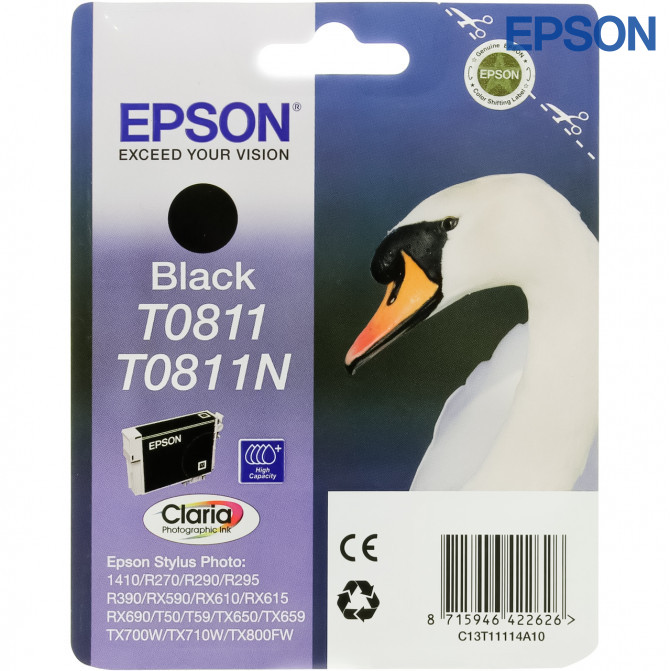 Cartuș cu jet de cerneală Epson T08114A/T11114A Black  Original