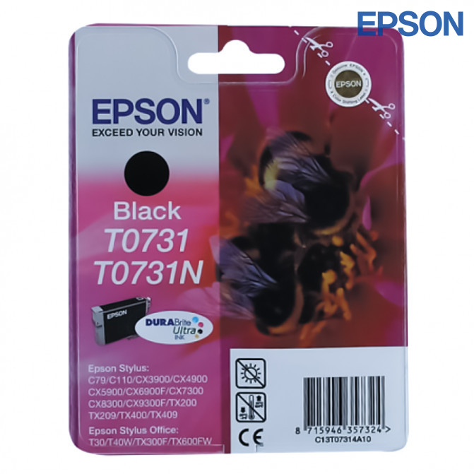 Картридж струйный Epson T10514A10/T07314A Black Original