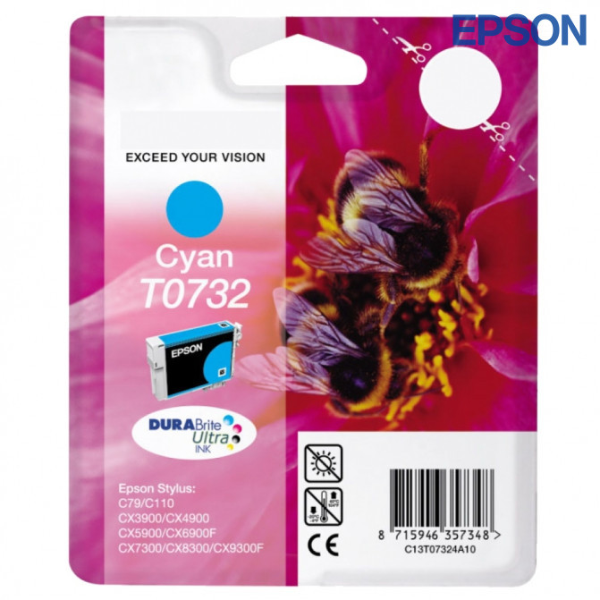 Cartuș cu jet de cerneală Epson T10524A10/T07324A Cyan Original