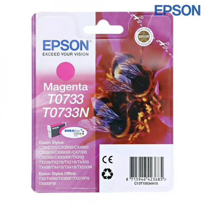 Cartuș cu jet de cerneală Epson T10534A10/T07334A Magenta Original
