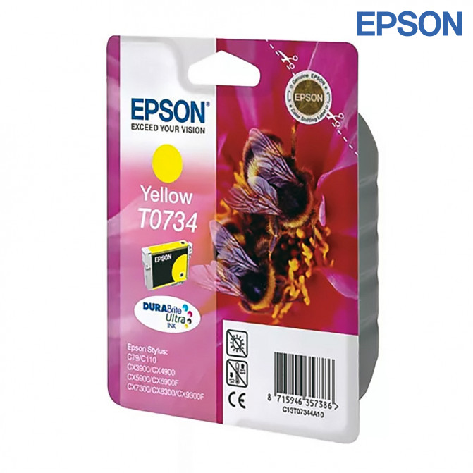 Картридж струйный Epson T10544A10/T07344A Yellow Original