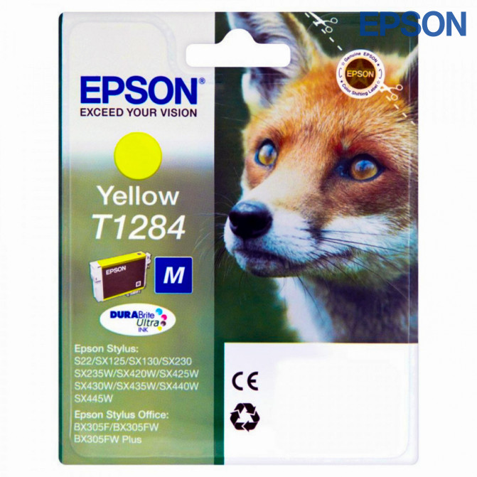 Картридж струйный Epson T12844010 Yellow Original