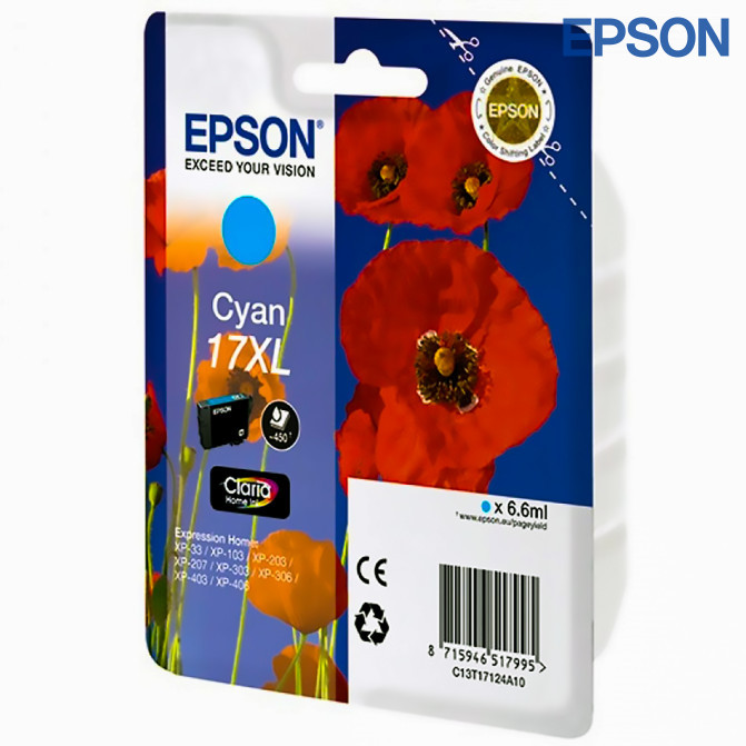 Картридж струйный Epson T17024A10 Cyan Original