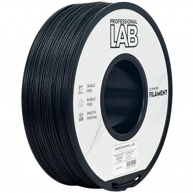 Филамент ASA-GF Black, ProfLab, FG-P139-E1, 1кг для 3D-принтера