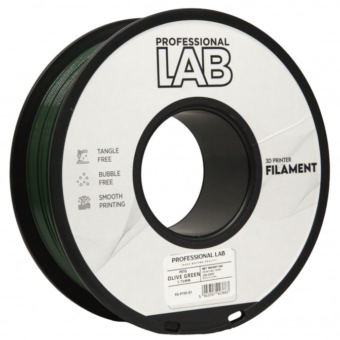 Филамент PETG Olive Green, ProfLab, FG-P195-E1, 1кг для 3D-принтера