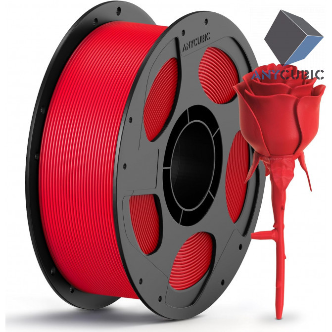Filament PETG Red, Anycubic, AHPERR-102, 1kg pentru imprimanta 3D
