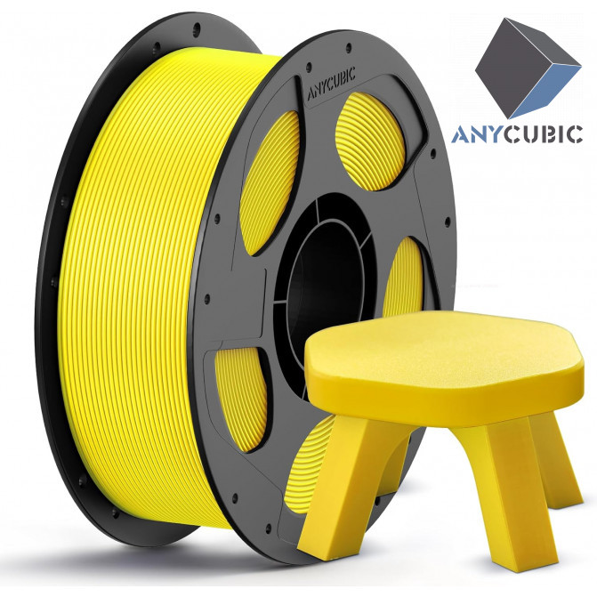 Filament PETG Yellow, Anycubic, AHPEVY-102, 1kg pentru imprimanta 3D