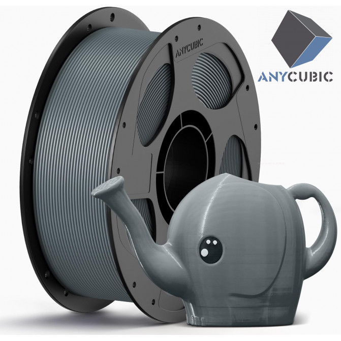Filament PETG Texture Silver, Anycubic, AHPESL-102, 1kg pentru imprimanta 3D