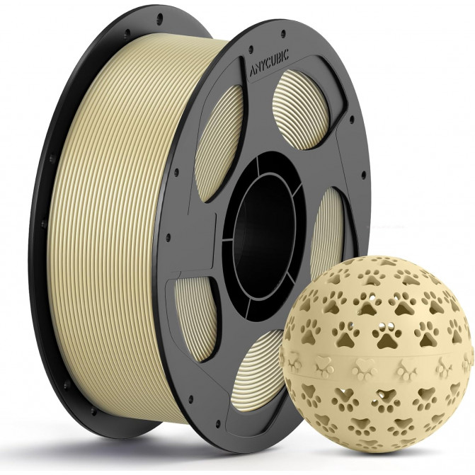 Filament PETG Beige, Anycubic, AHPELB-102, 1kg pentru imprimanta 3D