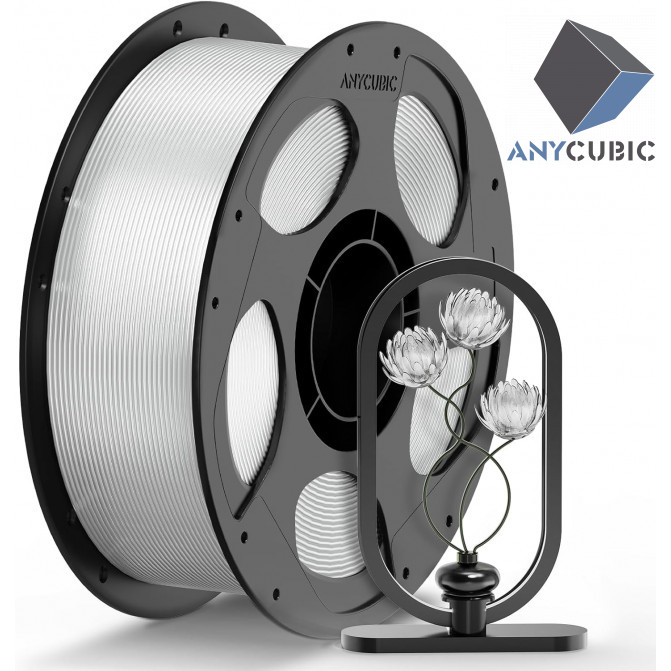 Filament PETG Clear, Anycubic, AHPECL-102, 1kg pentru imprimanta 3D