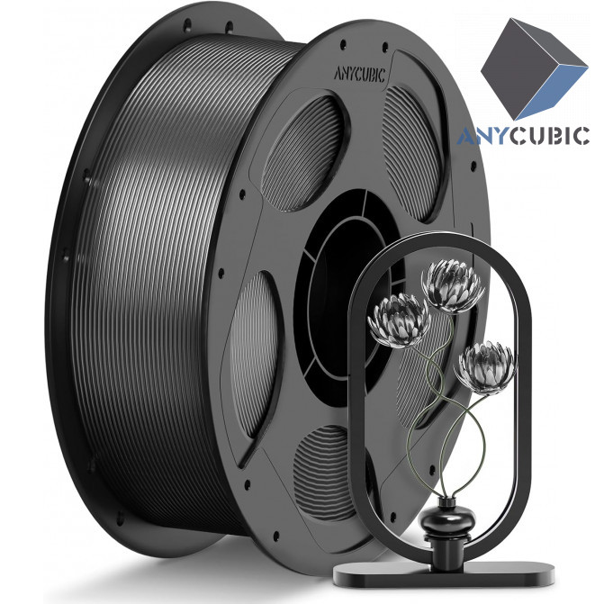 Filament PETG Translucent Grey, Anycubic, AHPETG-102, 1kg pentru imprimanta 3D