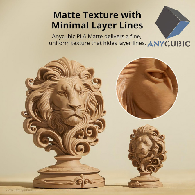Филамент PLA Matte Grey, Anycubic, AHYGGE-101, 1кг для 3D-принтера