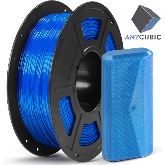 Filament TPU Clear Blue, Anycubic, HTPCB-102, 1kg pentru imprimanta 3D