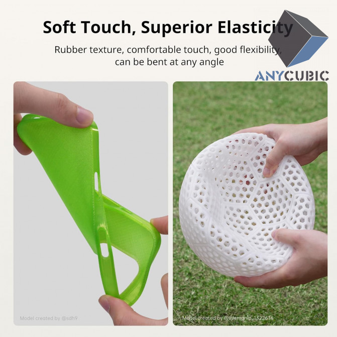 Filament TPU Clear Blue, Anycubic, HTPCB-102, 1kg pentru imprimanta 3D