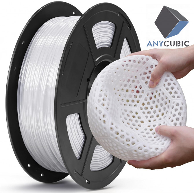 Филамент TPU Milky White, Anycubic, HTPMW-102, 1кг для 3D-принтера