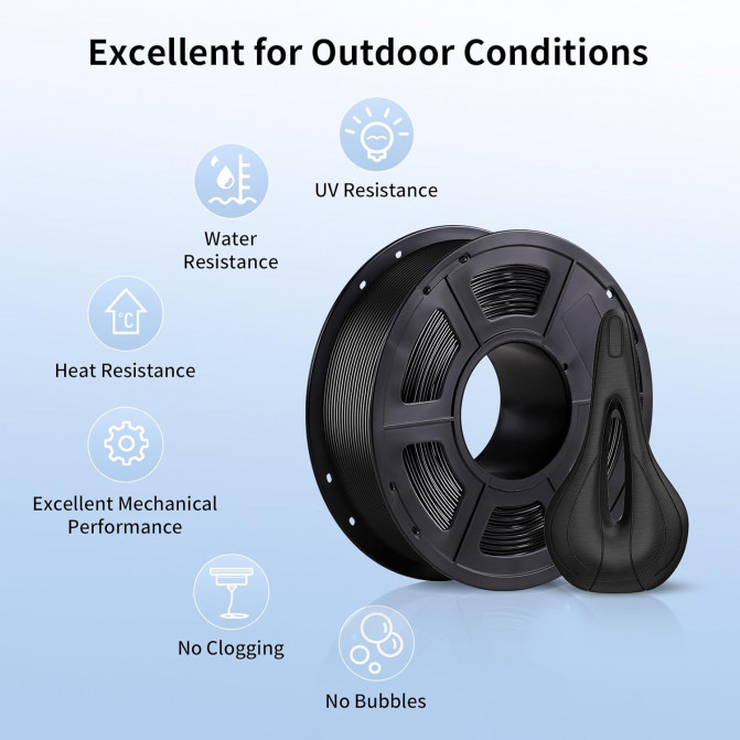 Filament ASA Black, Anycubic, HASBK-103, 1kg pentru imprimanta 3D