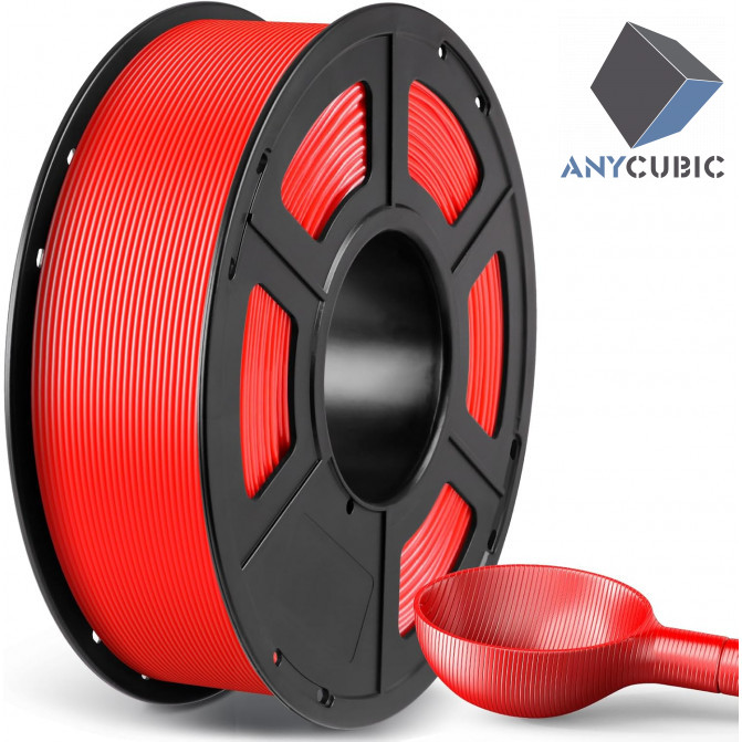 Filament ASA Red, Anycubic, AHASRR-101, 1kg pentru imprimanta 3D