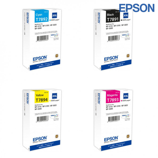 Set cartușe cu jet de cerneală Epson T789 XXL (Bk, C, M, Y) Original