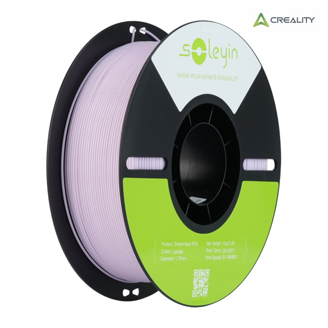 Филамент PETG Lavender, Creality, Soleyin Basic, 1кг для 3D-принтера