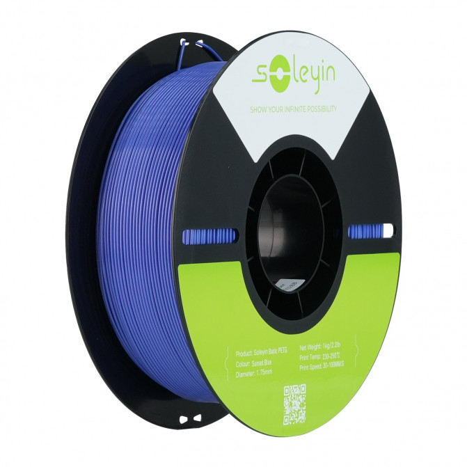 Filament pentru imprimanta 3D Creality Soleyin Basic, PETG, Sunset Blue, 1.75 мм, 1кг