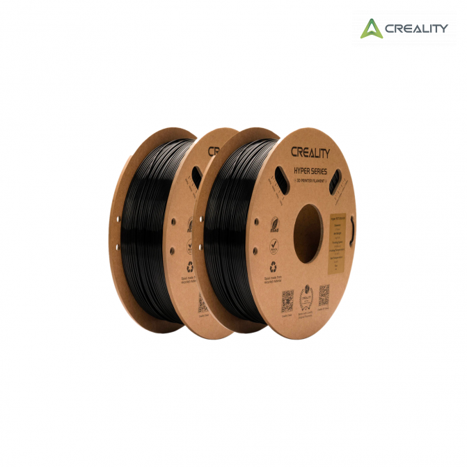 Filament PETG 2kg Black, Creality, Hyper, pentru imprimanta 3D
