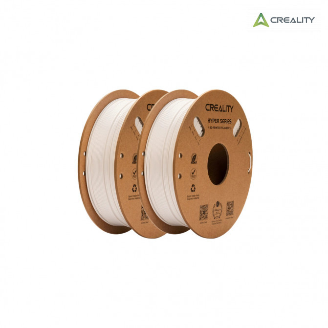 Filament PETG 2kg White, Creality, Hyper, pentru imprimanta 3D