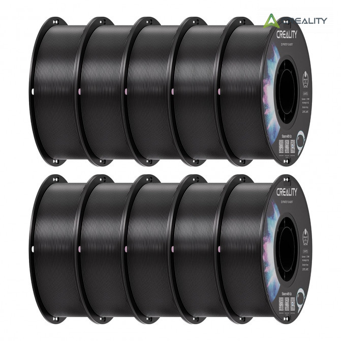 Filament PETG 10kg Black, Creality, CR-PETG, 10buc de 1kg in set pentru imprimanta 3D