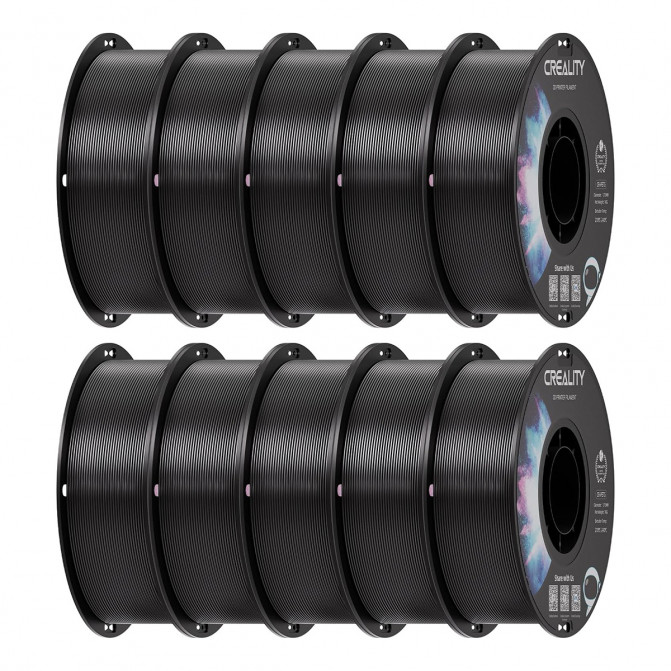Filament pentru imprimanta 3D Creality, CR-PETG, Black x10, 1.75 мм, 10кг