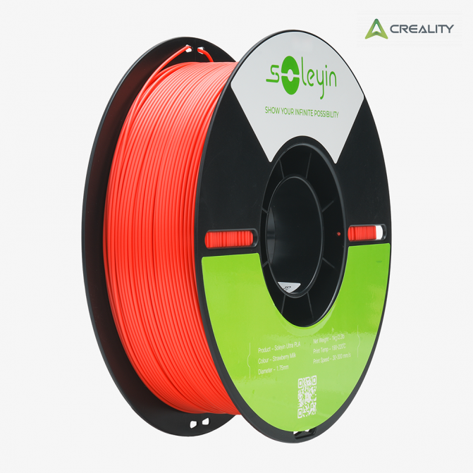 Филамент PLA Strawberry Cream, Creality, Soleyin Ultra, 1кг для 3D-принтера
