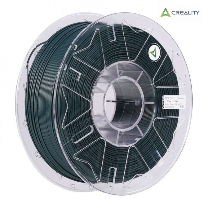 Filament PETG-CF Ancient Wood Green, Creality, Hyper, 1kg pentru imprimanta 3D